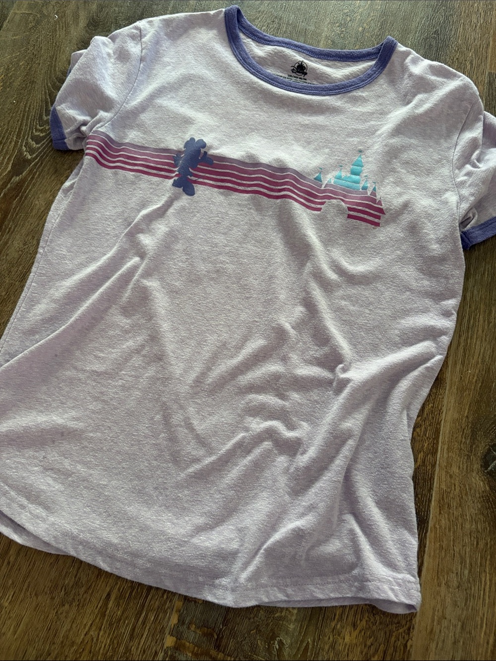 Disney Store women’s lavender ringer tee